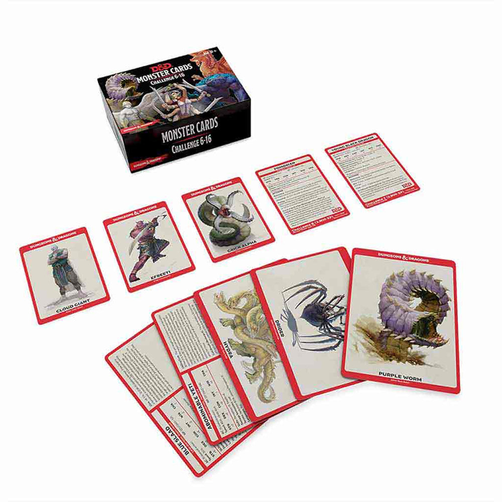 D&D Spellbook Cards Monster Cards - Challenge 6-16