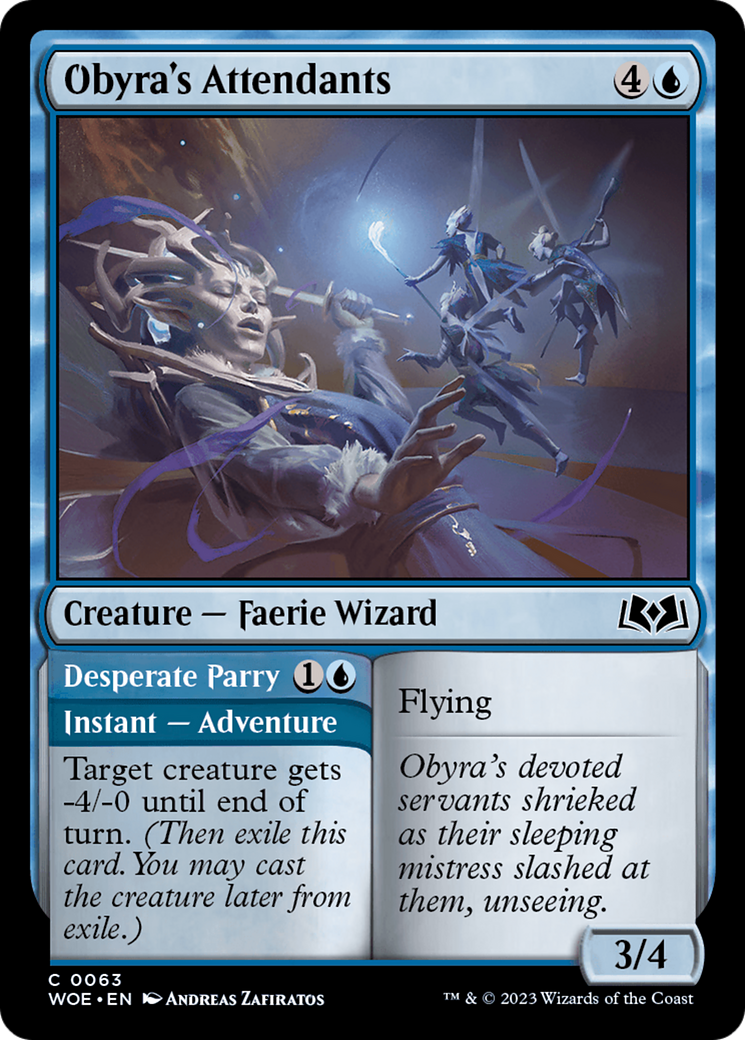 Obyra's Attendants // Desperate Parry [Wilds of Eldraine]-1