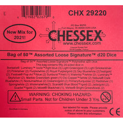 CHX 29220 Signature Bag of 50 Assorted Loose Polyhedral d20