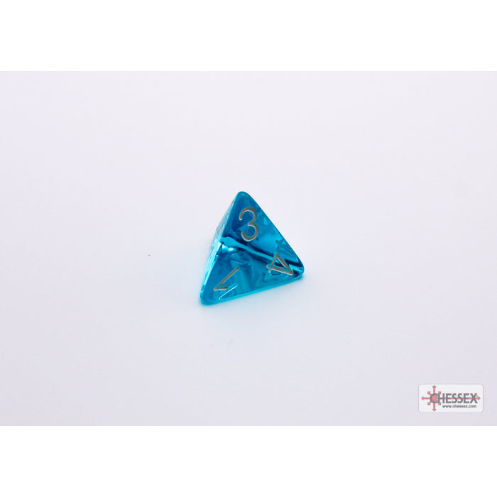 CHX 30063 Translucent Tropical Blue/white Polyhedral 7-Dice Set (with bonus die)