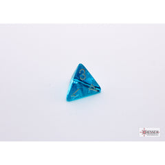 CHX 30063 Translucent Tropical Blue/white Polyhedral 7-Dice Set (with bonus die)