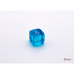 CHX 30063 Translucent Tropical Blue/white Polyhedral 7-Dice Set (with bonus die)