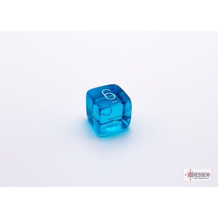 CHX 30063 Translucent Tropical Blue/white Polyhedral 7-Dice Set (with bonus die)