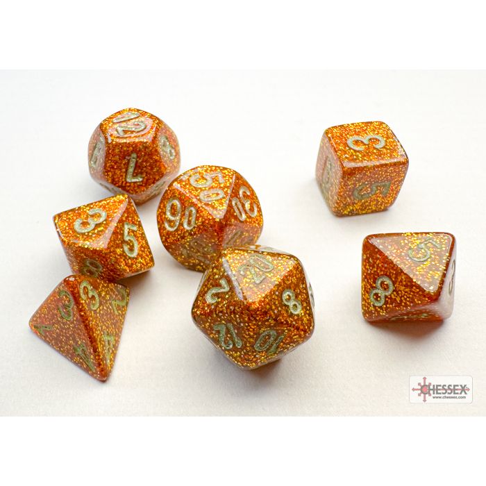 CHX 20503 Glitter Mini-hedral Gold/silver 7-Die Set-1