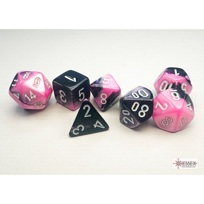 CHX 20630 GeminiÂ® Mini-hedral Black-Pink/white 7-Die Set-1