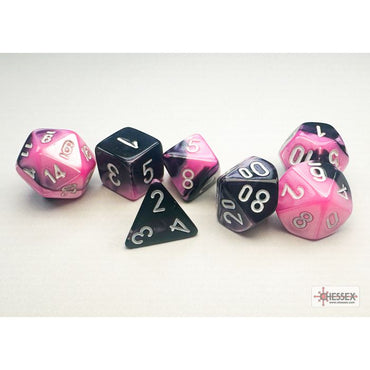 CHX 20630 GeminiÂ® Mini-hedral Black-Pink/white 7-Die Set