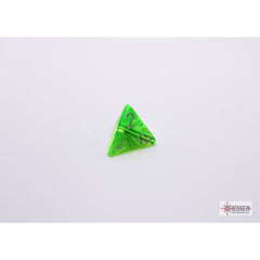 CHX 30062 Translucent Rad Green/white Polyhedral 7-Dice Set (with bonus die)