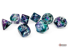 CHX 30068 Nebula Fluorite/white Polyhedral 7-Dice Set (with bonus die)-1