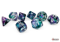 CHX 30068 Nebula Fluorite/white Polyhedral 7-Dice Set (with bonus die)