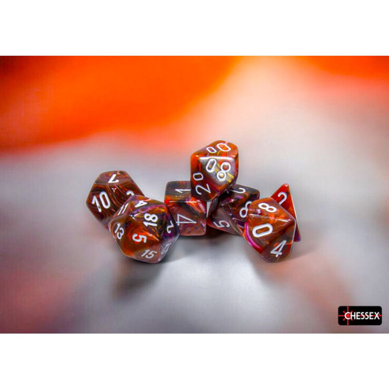 CHX 27543 Festive Symphony/white Polyhedral 7-Dice Set-1