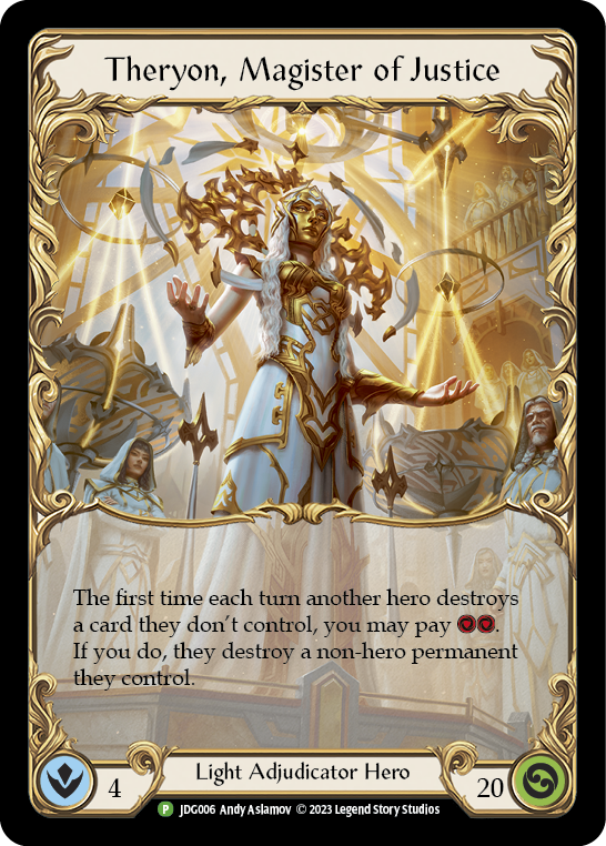 Theryon, Magister of Justice [JDG006] (Promo)  Cold Foil-1