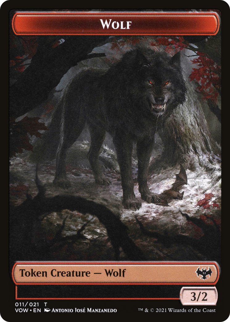 Wolf (TVOW-011) - Innistrad: Crimson Vow Tokens Foil-1