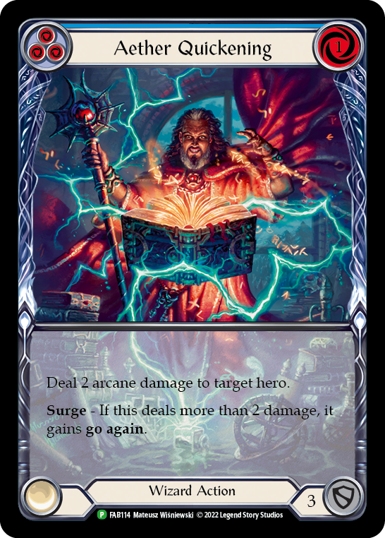 Aether Quickening (Blue) [FAB114] (Promo)  Rainbow Foil-1