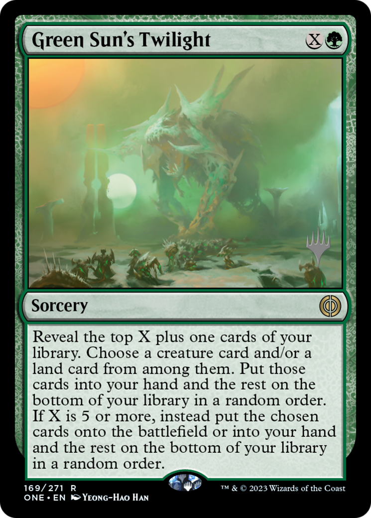 Green Sun's Twilight (Promo Pack) [Phyrexia: All Will Be One Promos]-1
