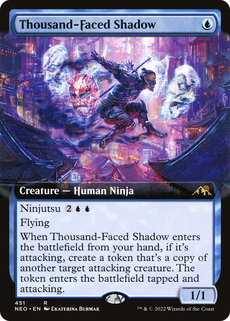Thousand-Faced Shadow (Extended Art) [Kamigawa: Neon Dynasty]-1