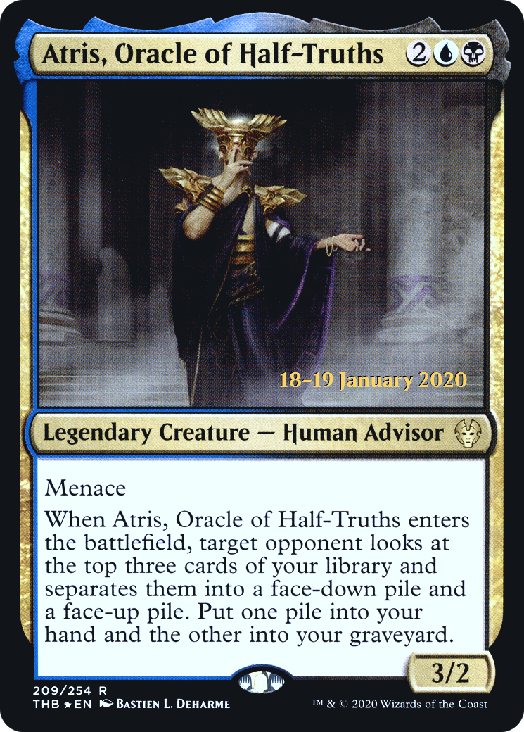 Atris, Oracle of Half-Truths [Theros Beyond Death Prerelease Promos]-1