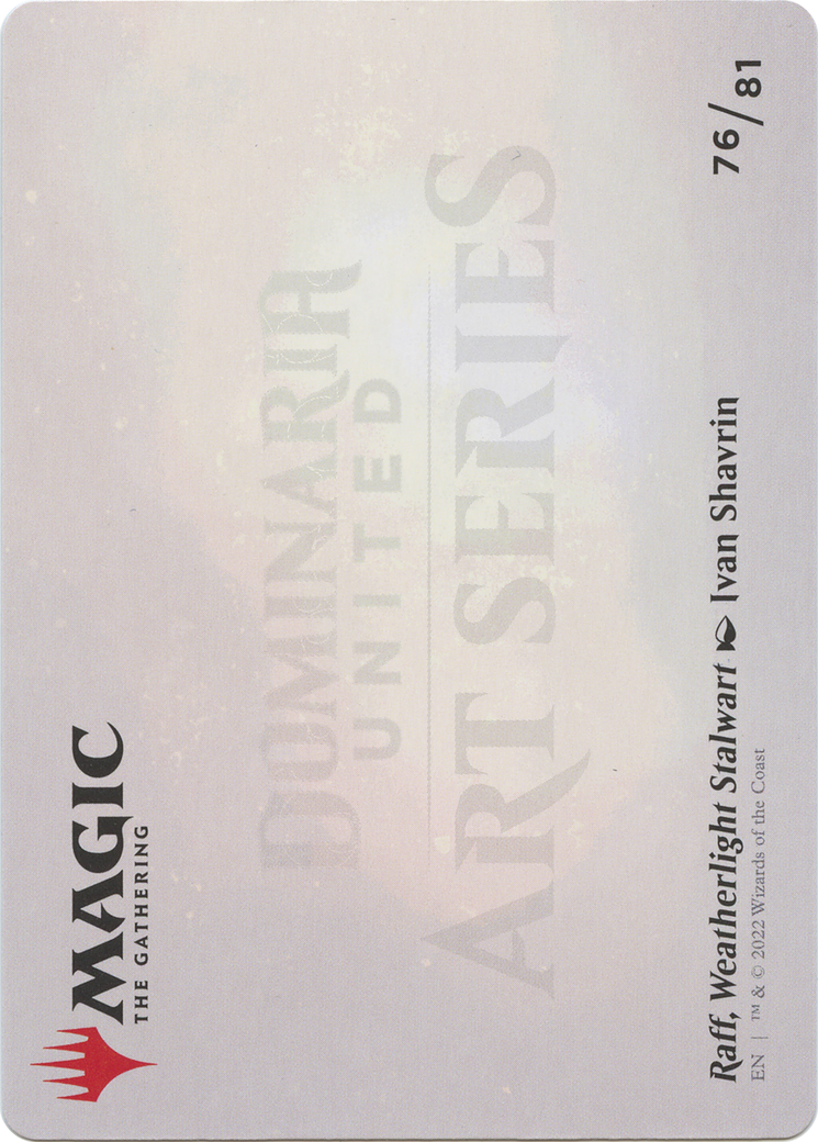 Raff, Weatherlight Stalwart // Raff, Weatherlight Stalwart (ADMU-076) - Dominaria United Art Series (Borderless) Foil-2