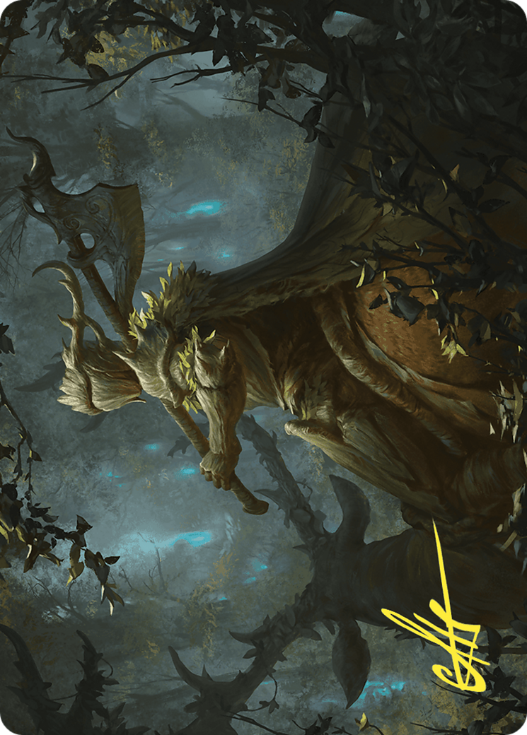 Verdant Outrider // Verdant Outrider (AWOE-028) - Wilds of Eldraine Art Series (Borderless)-1