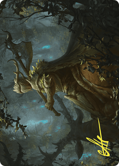 Verdant Outrider // Verdant Outrider (AWOE-028) - Wilds of Eldraine Art Series (Borderless)-1