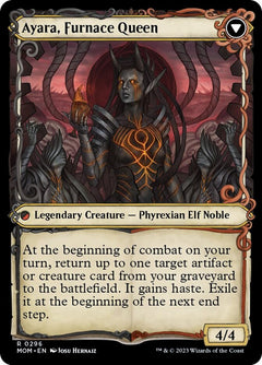 Ayara, Widow of the Realm // Ayara, Furnace Queen (Showcase Planar Booster Fun) [March of the Machine]-2