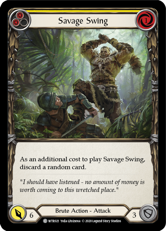 Savage Swing (Yellow) [U-WTR021] (Welcome to Rathe Unlimited)  Unlimited Rainbow Foil-2