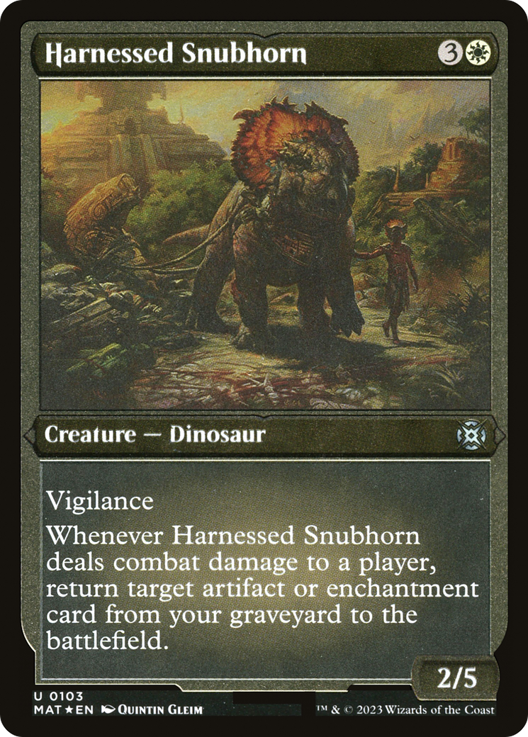 Harnessed Snubhorn (MAT-103) - March of the Machine: The Aftermath Etched Foil-1
