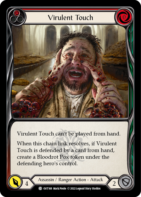 Virulent Touch (Red) [OUT168] (Outsiders)  Rainbow Foil-2