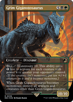 Grim Giganotosaurus (Emblem) (Borderless) [Jurassic World Collection Tokens]-1