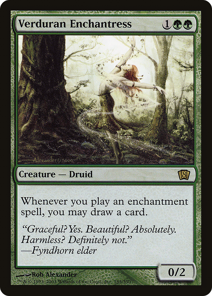 Verduran Enchantress (8ED-285) - 8th Edition-1