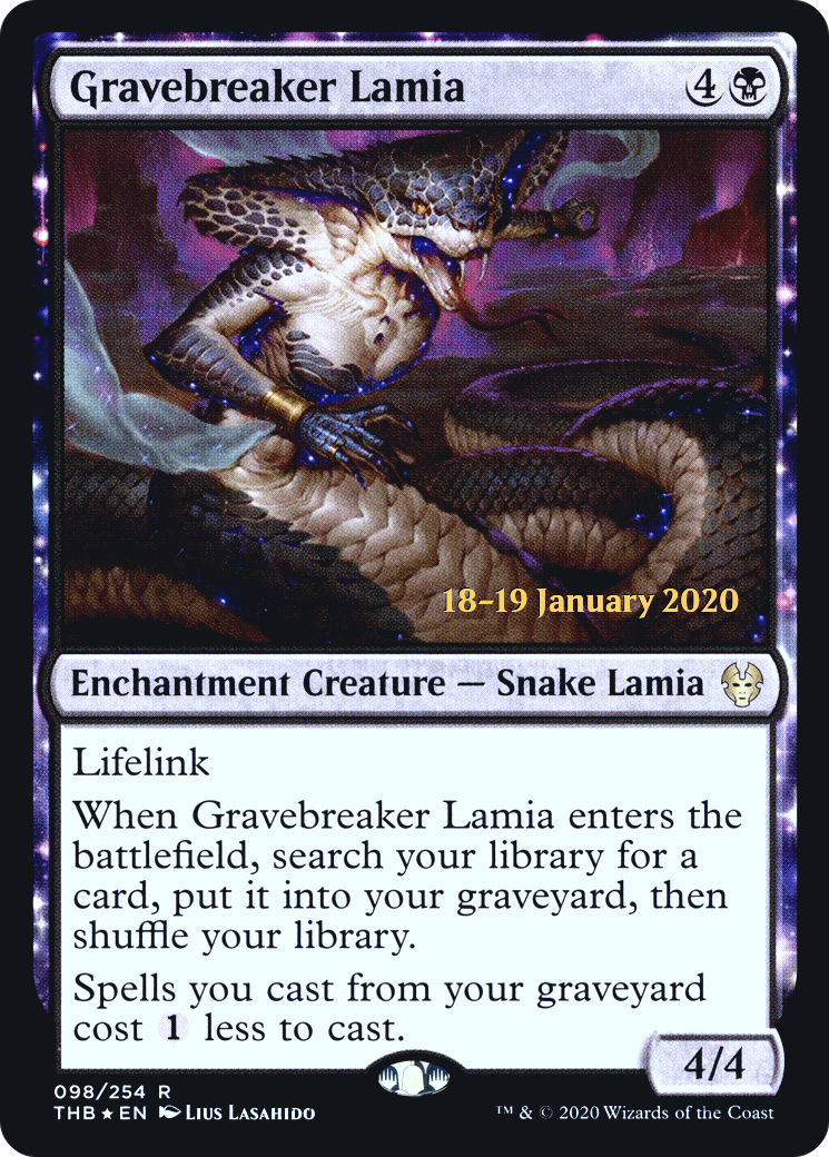 Gravebreaker Lamia [Theros Beyond Death Prerelease Promos]-1