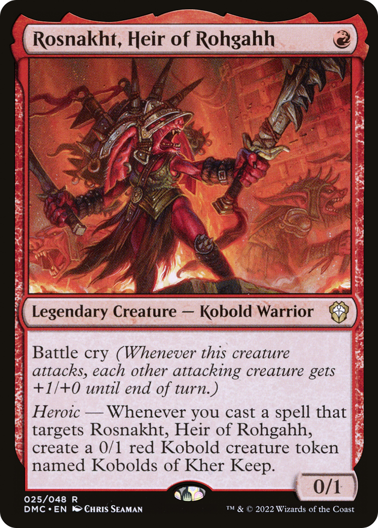 Rosnakht, Heir of Rohgahh [Dominaria United Commander]-1