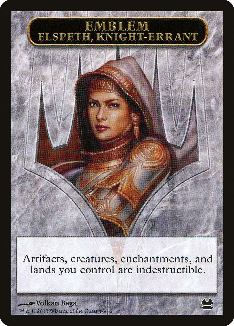 Elspeth, Knight-Errant Emblem [Modern Masters Tokens]-1