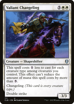 Valiant Changeling (CLB-711) - Commander Legends: Battle for Baldur's Gate-1