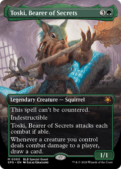 Toski, Bearer of Secrets (Borderless) [Bloomburrow Special Guests]-1