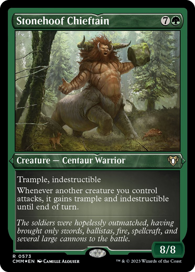 Stonehoof Chieftain (Foil Etched) [Commander Masters]-1