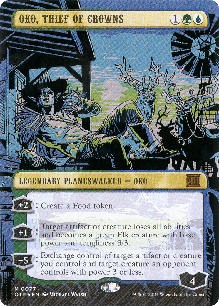 Oko, Thief of Crowns (Textured Foil) [Outlaws of Thunder Junction: Breaking News]-1