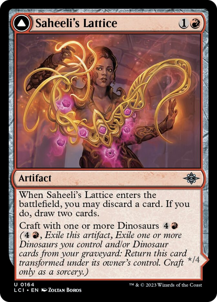 Saheeli's Lattice // Mastercraft Raptor [The Lost Caverns of Ixalan]-1