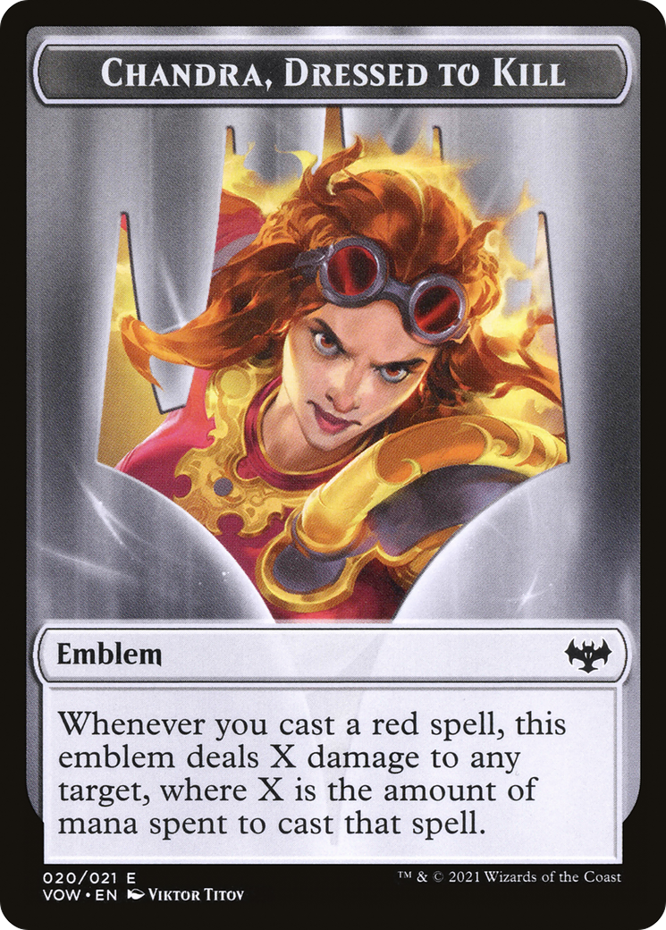 Chandra, Dressed to Kill Emblem (TVOW-020) - Innistrad: Crimson Vow Tokens-1