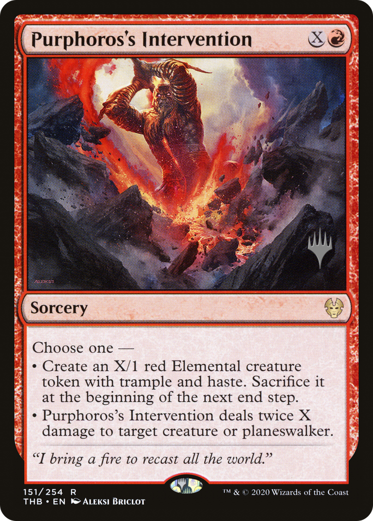 Purphoros's Intervention (Promo Pack) [Theros Beyond Death Promos]-1