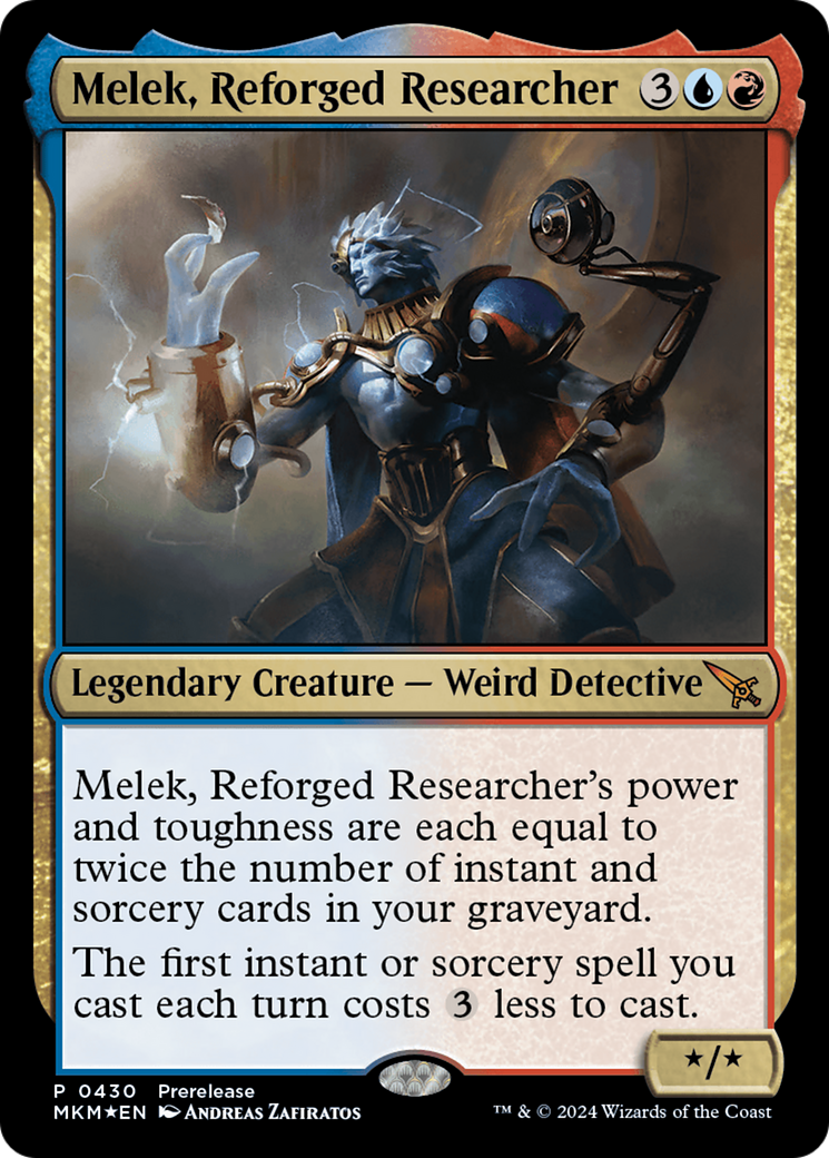 Melek, Reforged Researcher [Murders at Karlov Manor Prerelease Promos]-1