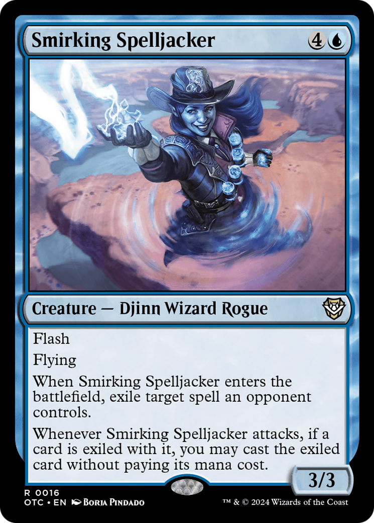 Smirking Spelljacker [Outlaws of Thunder Junction Commander]-1