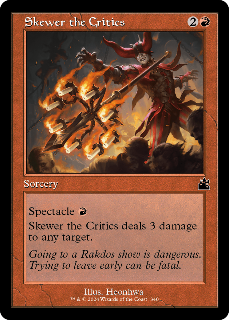 Skewer the Critics (Retro Frame) [Ravnica Remastered]-1