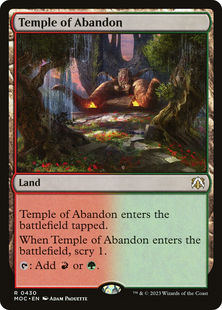 Temple of Abandon [March of the Machine Commander]-1