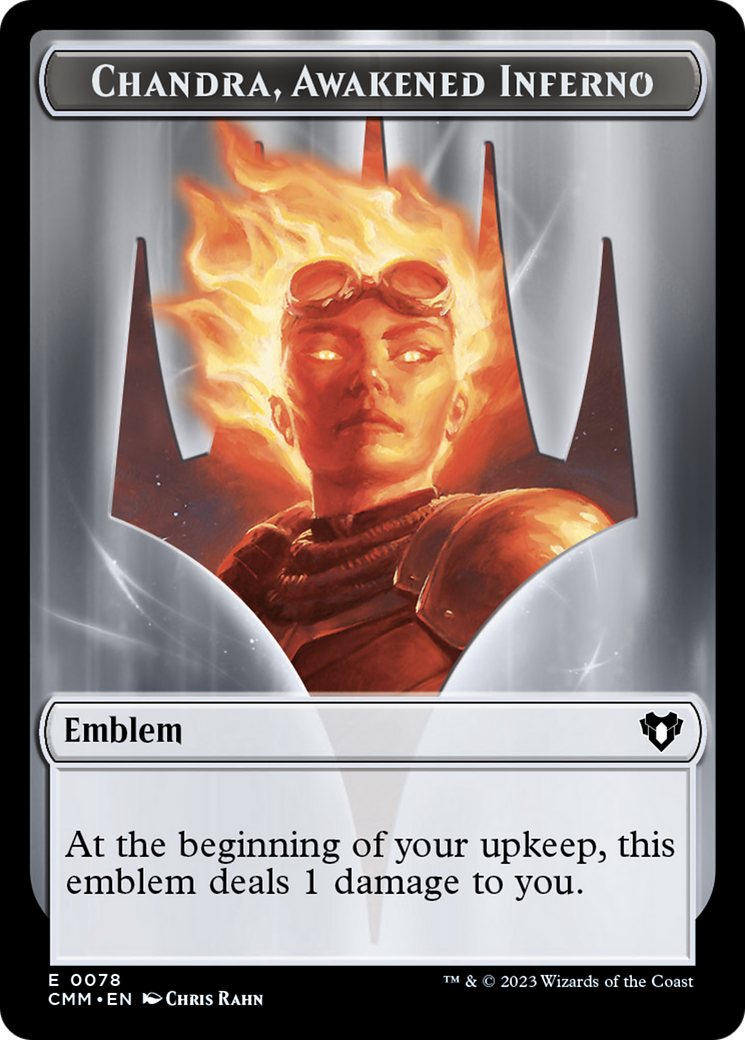 Chandra, Awakened Inferno Emblem (TCMM-078) - Commander Masters Tokens Foil-1