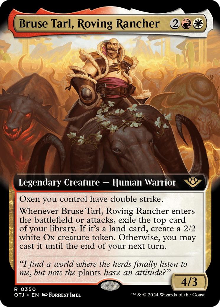 Bruse Tarl, Roving Rancher (Extended Art) [Outlaws of Thunder Junction]-1