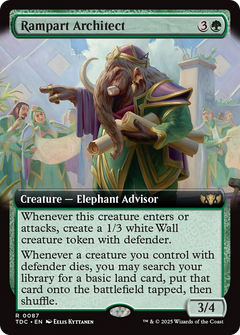 Rampart Architect (Extended Art) [Tarkir: Dragonstorm Commander]-1