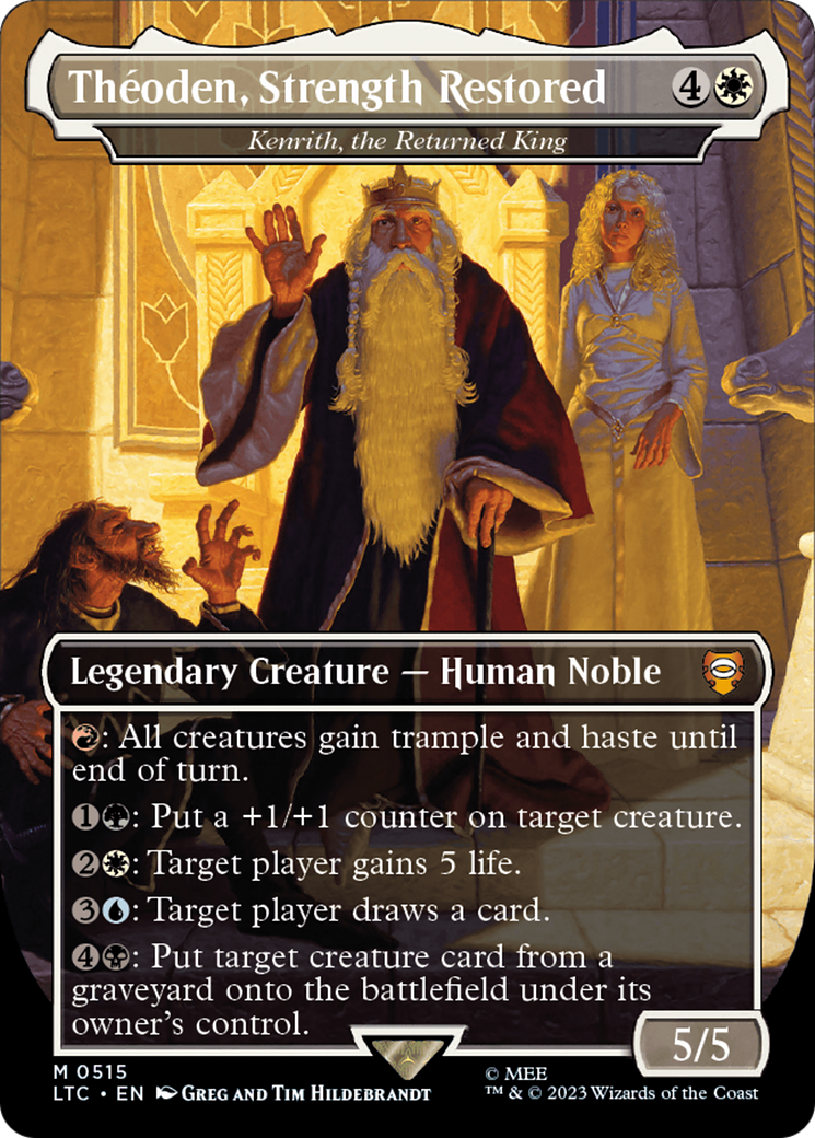 Theoden, Strength Restored - Kenrith, the Returned King (Borderless) [The Lord of the Rings: Tales of Middle-Earth Commander]-1