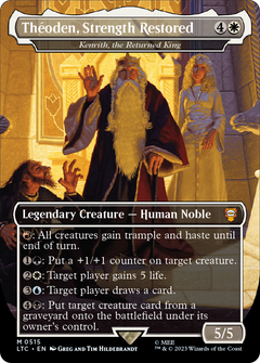 Theoden, Strength Restored - Kenrith, the Returned King (Borderless) [The Lord of the Rings: Tales of Middle-Earth Commander]-1