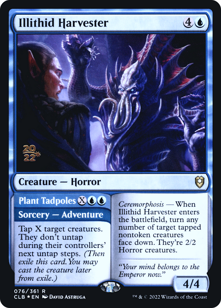 Illithid Harvester // Plant Tadpoles [Commander Legends: Battle for Baldur's Gate Prerelease Promos]-1