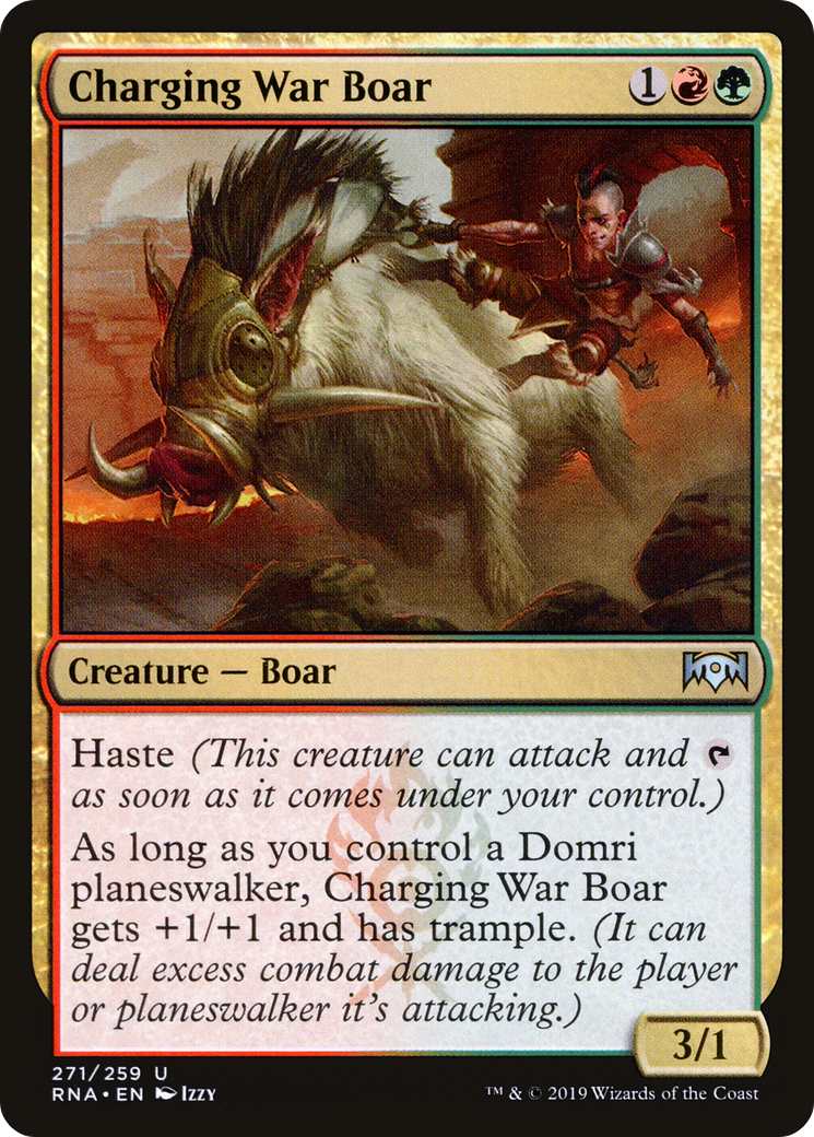 Charging War Boar [Ravnica Allegiance]-1